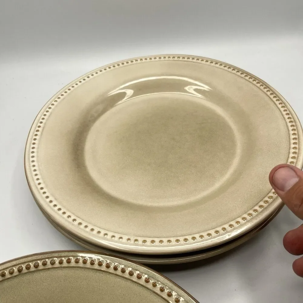3 Pier 1 Imports- SPICE ROUTE - SESAME - 10-3/4” Round Dinner Plates
